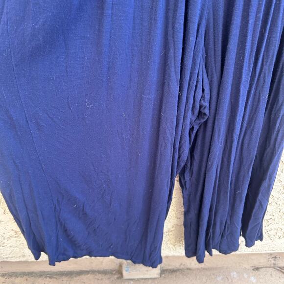 ModCloth Jersey Smocked Jumpsuit Rainbow Print Navy Blue Size Small - Picture 5 of 6